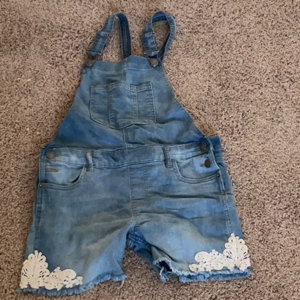 Denim Lace Overalls